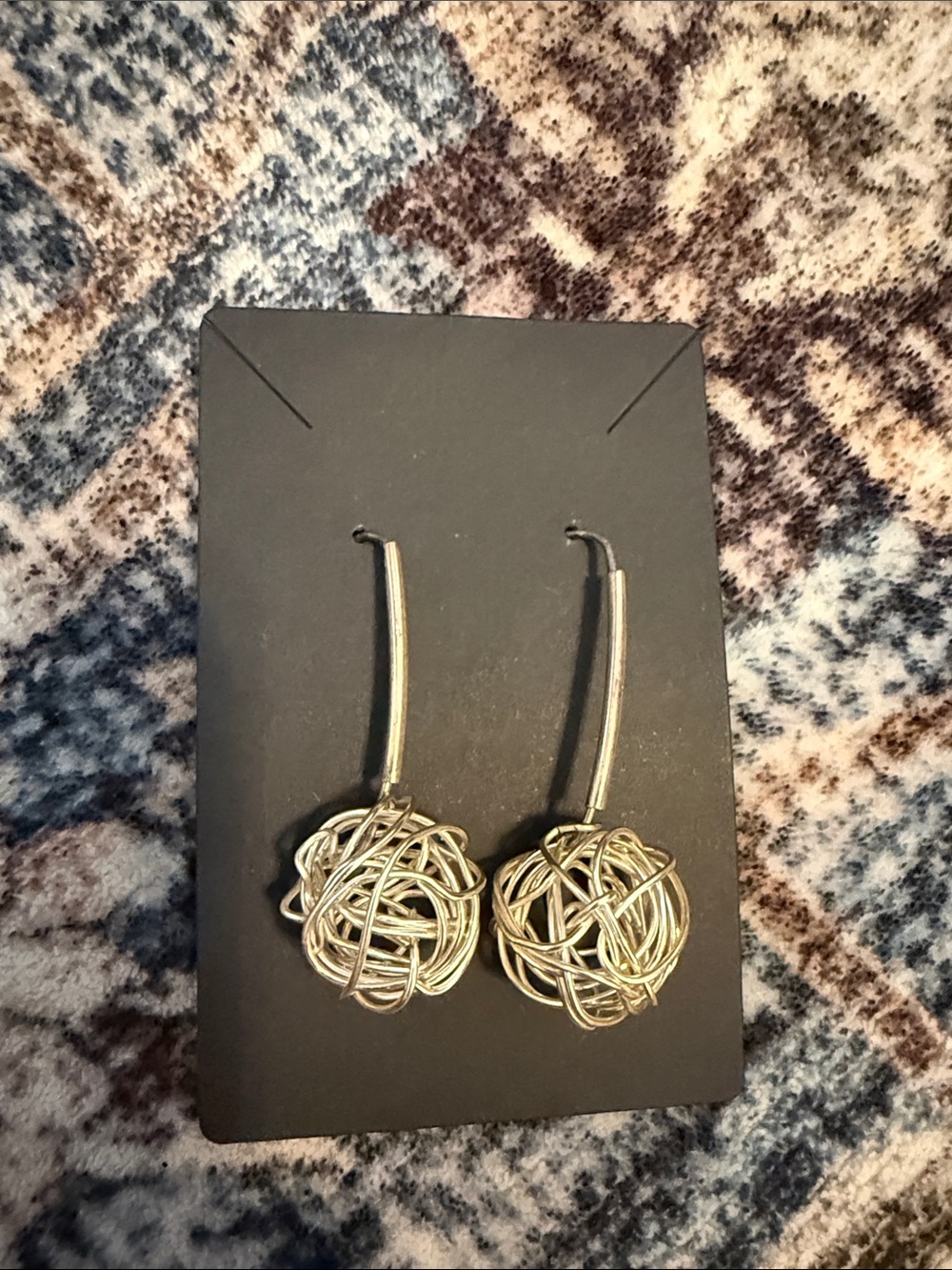 Earrings Gold Tone Drop Knot Dangle Women Jewelry